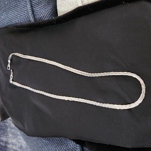 Napier braided silver necklace